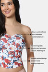 Zivame Non-Padded Short Slip Corset - Red Print — thumbnail 7